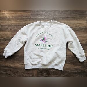 Whistler Mountain Gray Ski Resort Sweater